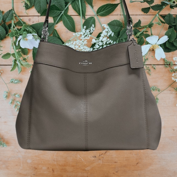 Coach gray pebbled carryall - Picture 5 of 10